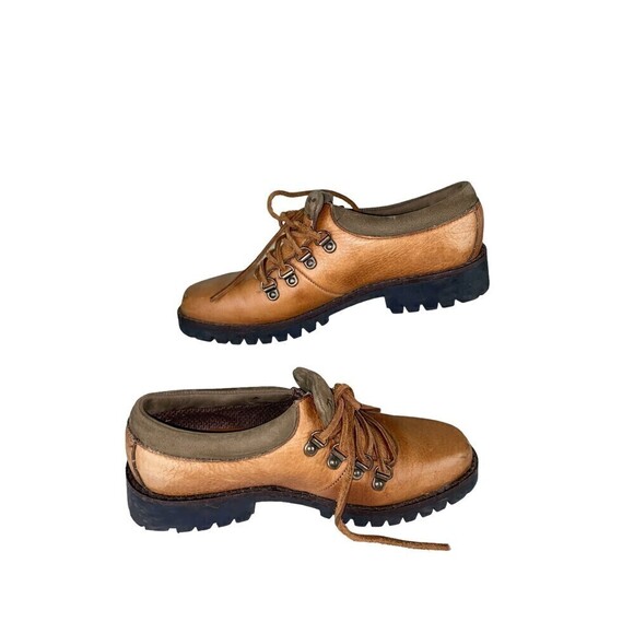 Timberland Brown Womens Size 5.5M Pebbled Leather Chukka Boots Italy - Picture 3 of 6